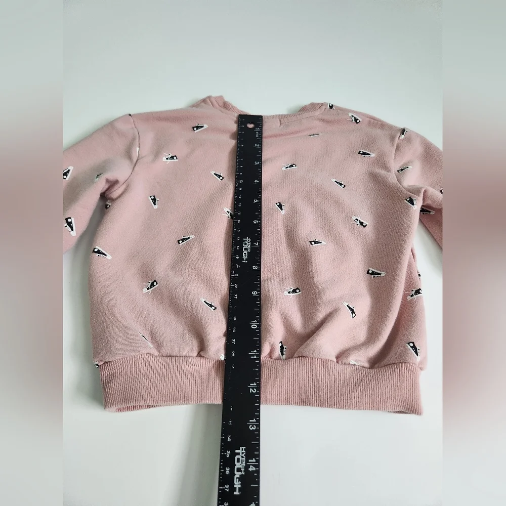 Miles the Label‎ Little Girl's Sneaker Pink Sweatshirt Size 3 - Organic Cotton